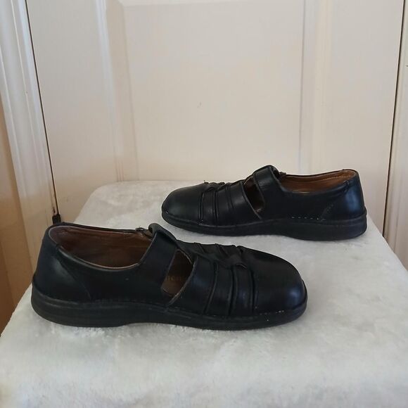 Birkenstock Madeira Black Leather fisherman Closed Toe Buckle Sandal EU 41 Y2K - Picture 4 of 8